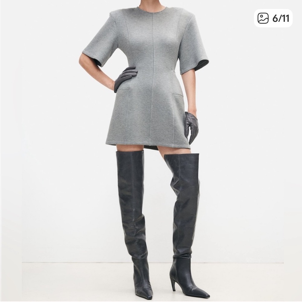BRAND NEW H&M Studio Gray Hourglass T-Shirt Dress in XS - Picture 6 of 11